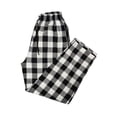 thumbnail image 3 of Pijamas de Franela a Cuadros de Algodón, Pantalón Largo Con Bolsillos, Para Hombre Corte Recto, 3 of 4