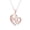 Rose Gold, variant on Women Necklace Shiny Rhinestones Inlay Heart Pendant MOM Lettered Elegant Dress-Up Alloy Jewelry Clavicle Chain Party Dress Mom Jewelry Mother's Day Gift Rose Gold