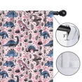 thumbnail image 4 of Blackout Kids Curtains,Pink Dinosaurs Plants Pattern Childrens Insulated Curtains Set Of 2,Bedroom Essentials,Toddler Room Decor 52"x63", 4 of 5