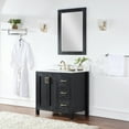 thumbnail image 6 of Ivy 28" Rectangular Bathroom Wood Framed Wall Mirror in Black&nbsp;Oak, 6 of 11