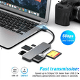 thumbnail image 6 of 5-In-1 All-In-1 Card Reader /SD/XD/CFAST/TF Card Multi-Function Portable USB-A USB-C Card Reader Docking Station, 6 of 9