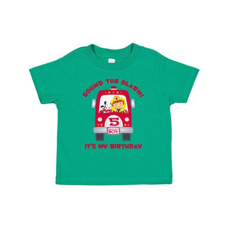 

Inktastic Fire Truck 5th Birthday Boy Gift Toddler Boy Girl T-Shirt
