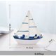 thumbnail image 3 of Adorno de velero de madera con ancla de concha, modelo de velero, decoración náutica, 3 of 5