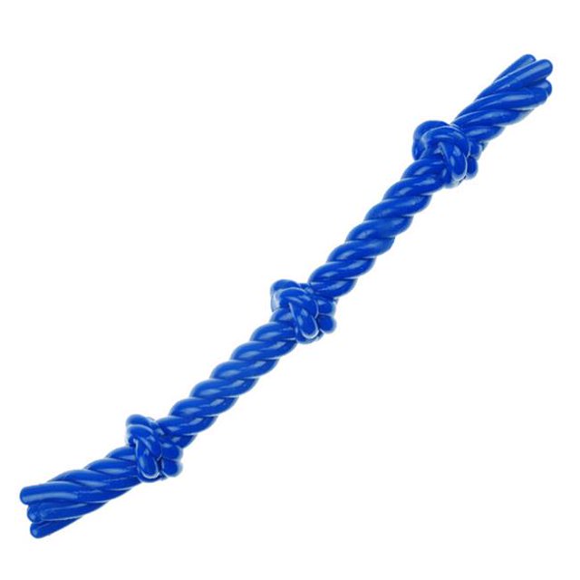 TPR 3 Knot Rope Dog Toy, Blue