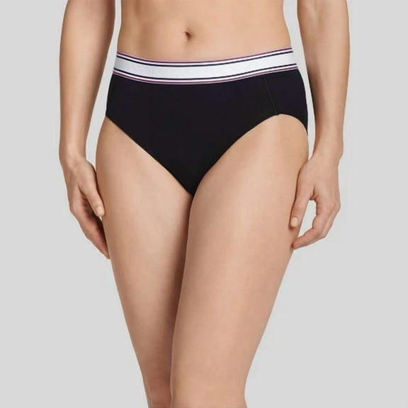 Jockey Women'S Retro Vibes Girl Short High Cut, Black, Large