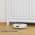 thumbnail image 4 of CQSXDA Mid-Century Modern White Double Door Storage Cabinet With Silver Knobs For Living Room Kitchen Bathroom Hallway Organization, 4 of 9