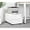 White, variant on Under Desk Printer Stand with Storage – 2-Drawer Printer Table for Home & Office, Mobile Printer Cart with 2 Sets of Casters and Lockable Drawers, 4 Keys, White