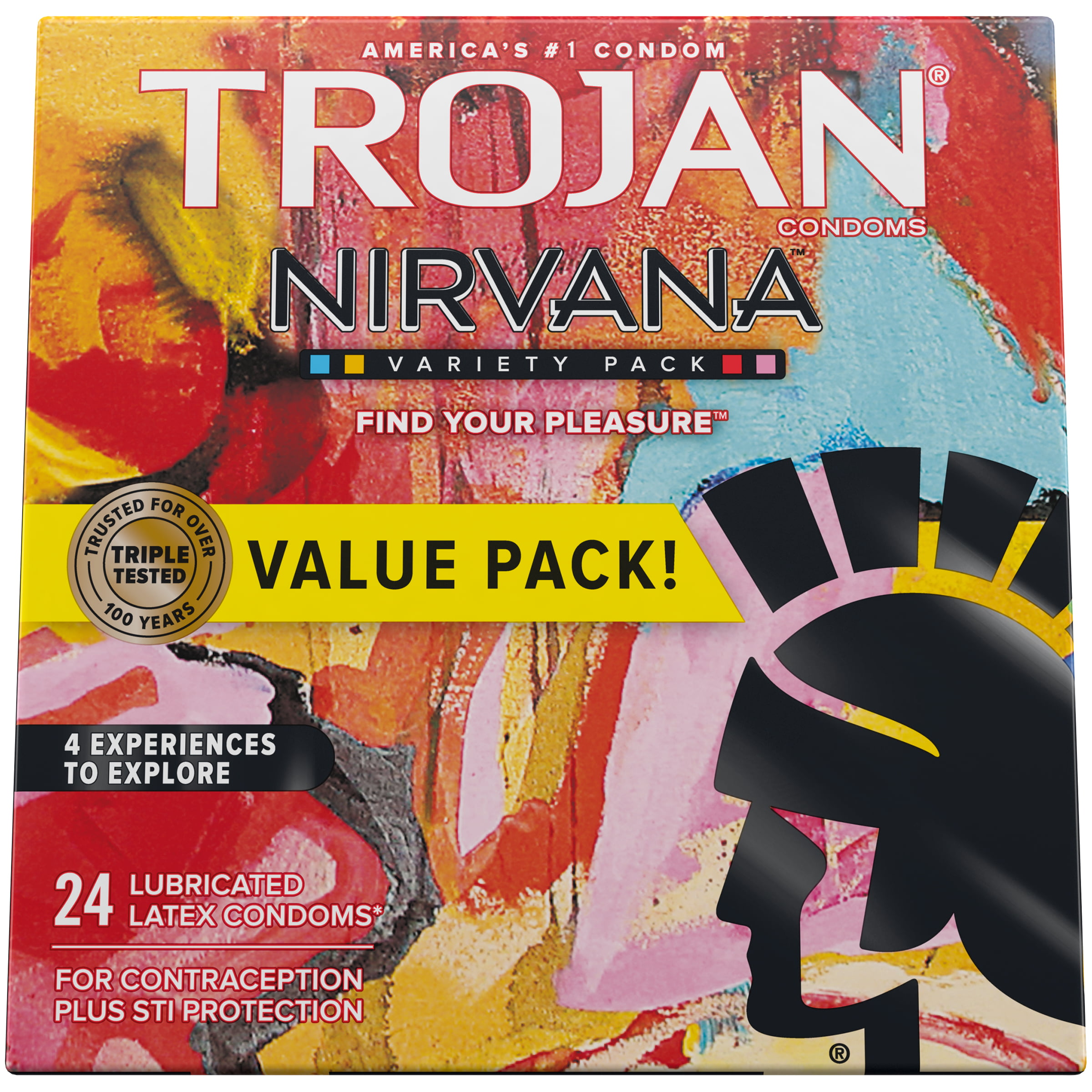 Trojan Nirvana Collection Variety Pack Condoms 24 Count