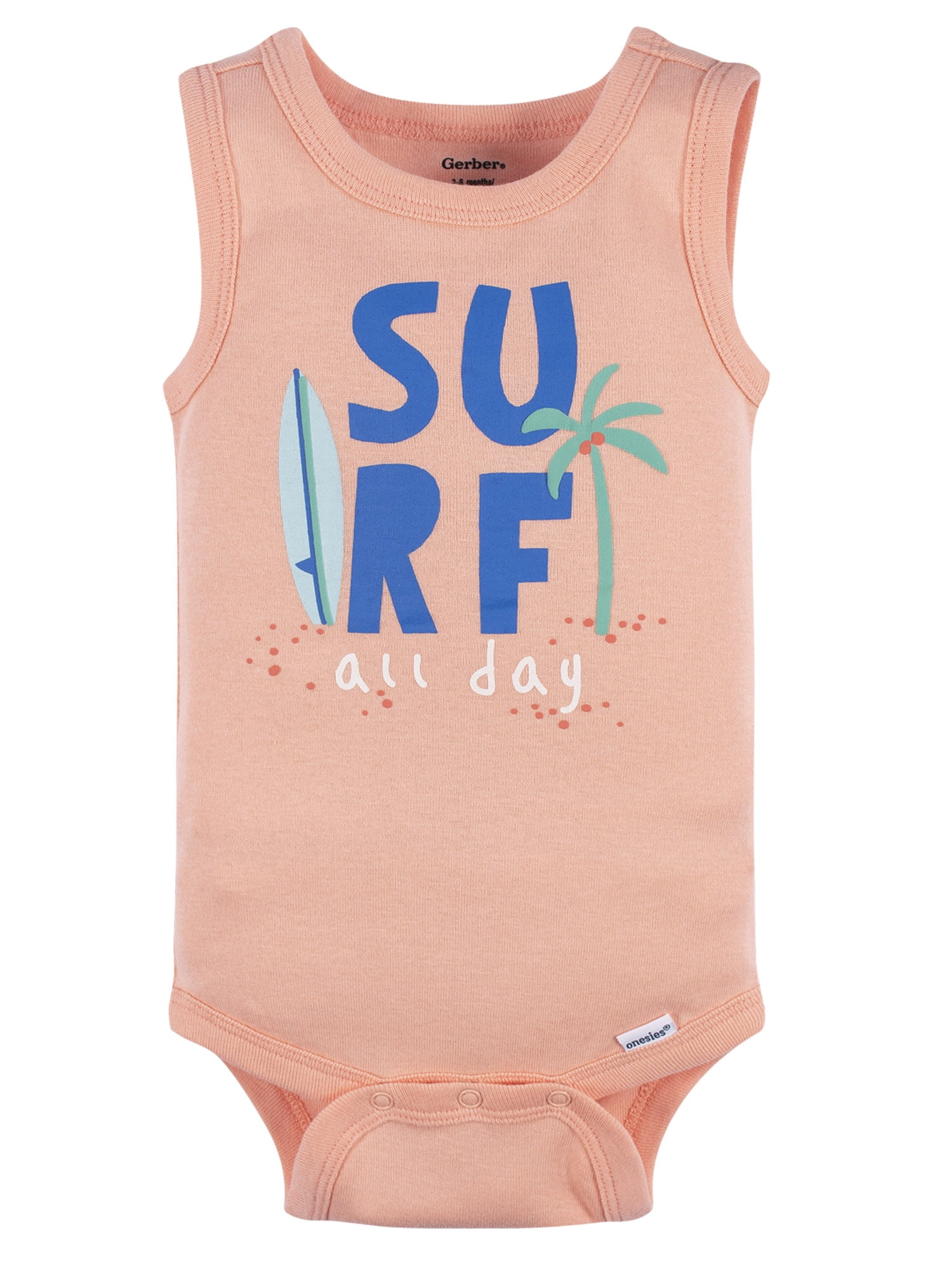 Gerber Baby Boy Tank Onesies Bodysuits, 4-Pack, Sizes Newborn - 24 Months