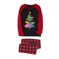 thumbnail image 2 of Odeerbi Christmas Pajamas for Family Holiday Long Sleeve Family Christmas Pajamas Matching Sets Dad Plaid Printed Tops Pants Set Two-Piece Sleepwear Xmas Family Matching PJs Set Multicolor, 2 of 3