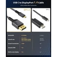 thumbnail image 3 of Cable USB-C a DisplayPort Maxonar 8K@60Hz 4K@144Hz VESA, 3 of 7