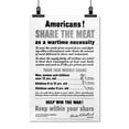 thumbnail image 2 of Print: Americans! Share The Meat As A Wartime Necessity, 1942, 2 of 4