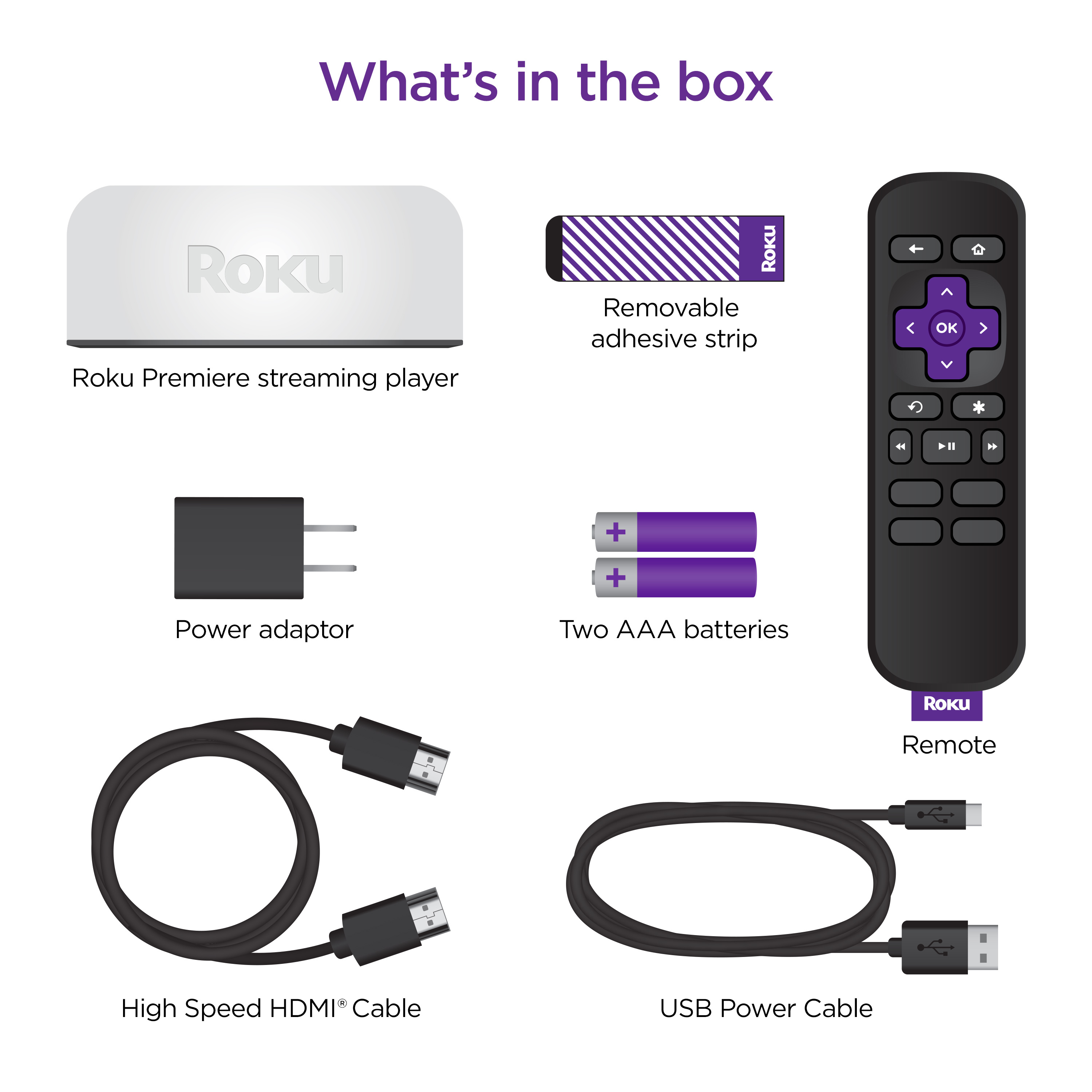 Roku Premiere | 4K/HDR Streaming Media Player with Premium High Speed HDMI Cable and Simple Remote - image 8 of 11