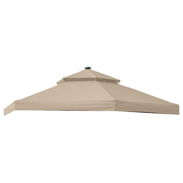 Replacement Canopy for The Hampton Bay Solar Hexagon Gazebo - Standard 350 - Beige