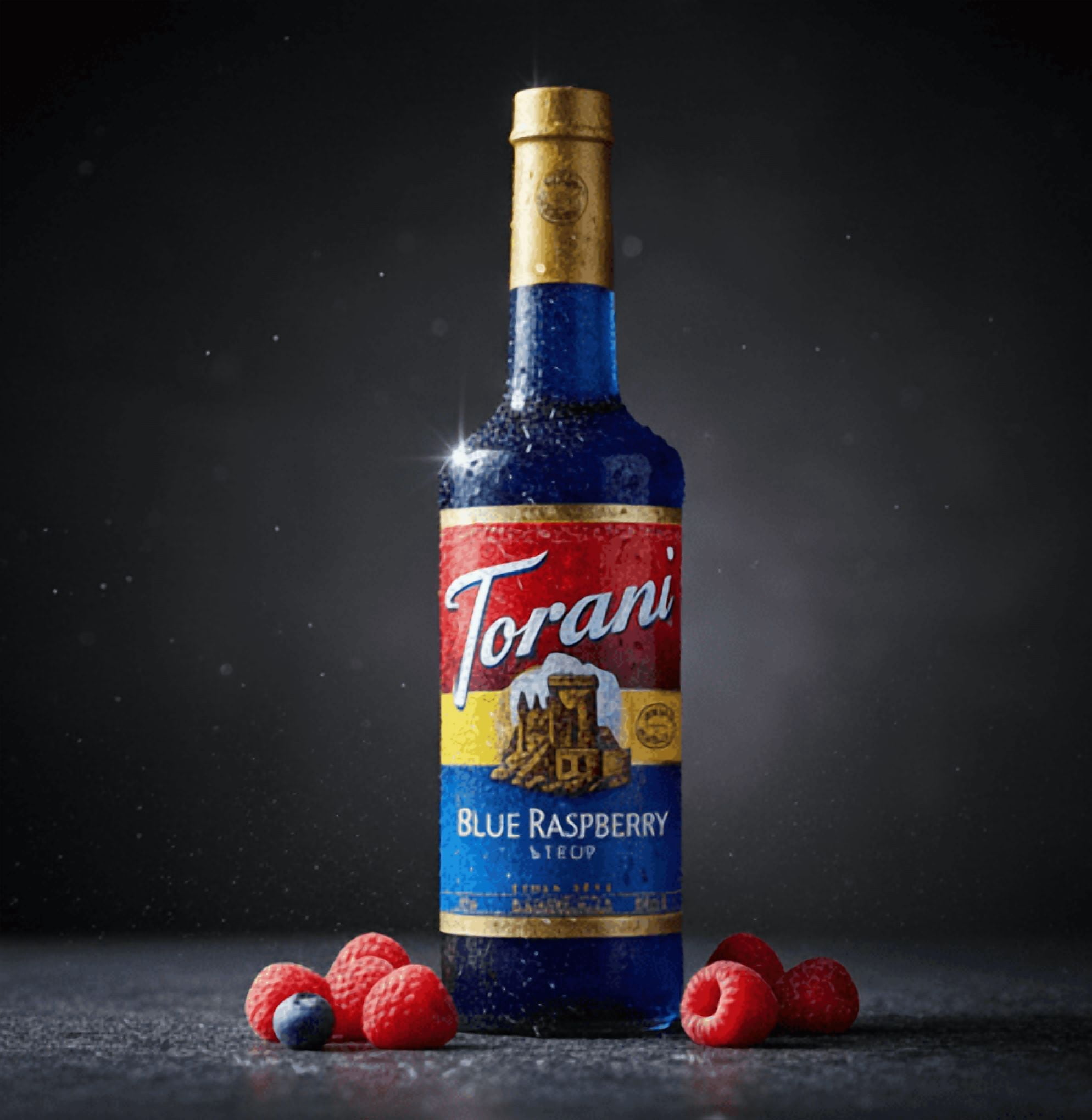 Torani Blue Raspberry Dairy Friendly Syrup cs 12/750 ml
