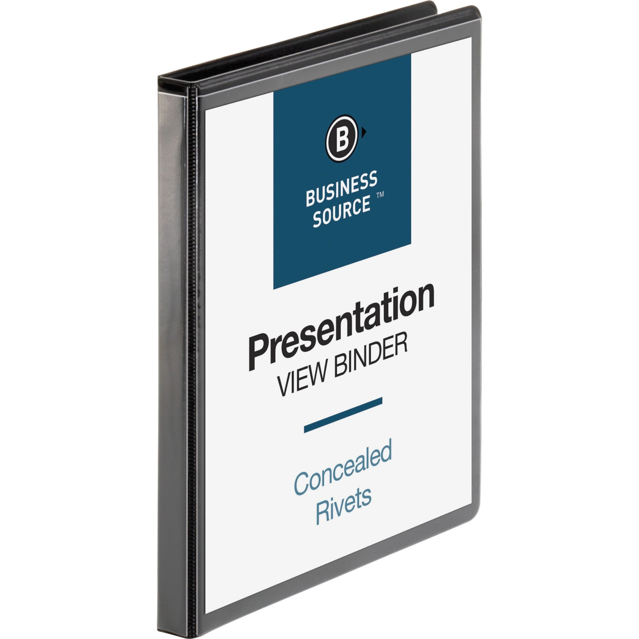 Business Source, BSN09979, Round Ring Standard View Binders, 1 / Each, Black