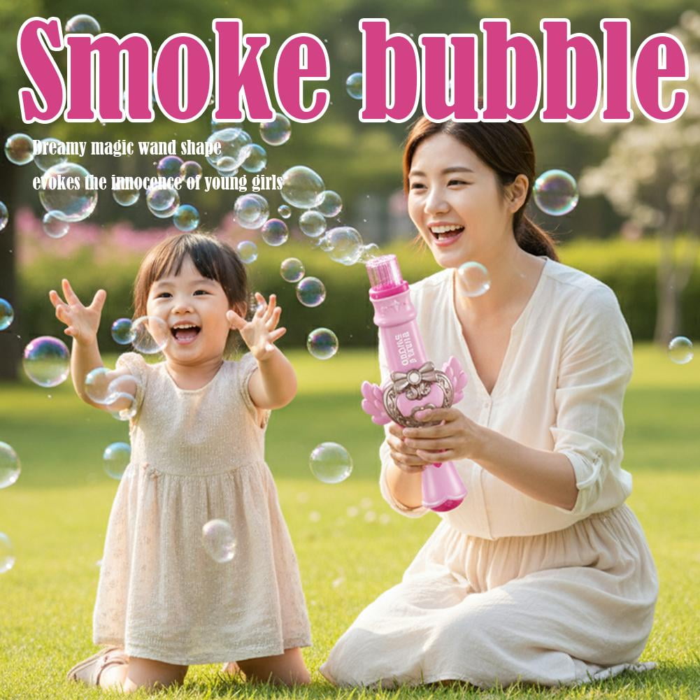 Magic Interactive Elastic Bubble Fog Wand Smoke Bubble Machine with Colorful Fog & Interactive Lights Bubbles Maker for Parties, Weddings, Festivals