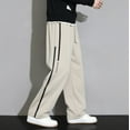 thumbnail image 4 of Mens Sweatpants With Pockets Solid Elastic Waist Athletic Pantss With Drawstring Summer Casual Trousers With Pocket Khaki XL, 4 of 5
