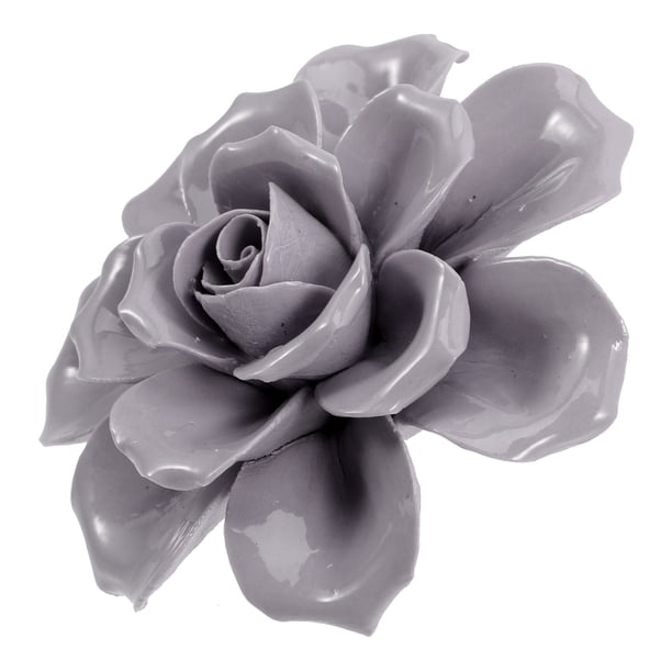 Colgante de Pared de Flores de Cerámica, Adorno 3D de Rosa, Mural Decorativo para Fondo