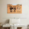 thumbnail image 2 of Elephant Stock Australian Outback Donkeys Wall Art - Horizontal Canvas Wall Art - Living Room Wall Decor - Animal Canvas - Beige And Brown Decor - 36" x 24", 2 of 8