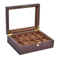 thumbnail image 3 of KLKCMS Watch Display Case Solid Watch Organizer for Tabletop Living Room Collectors 10 slot, 3 of 9