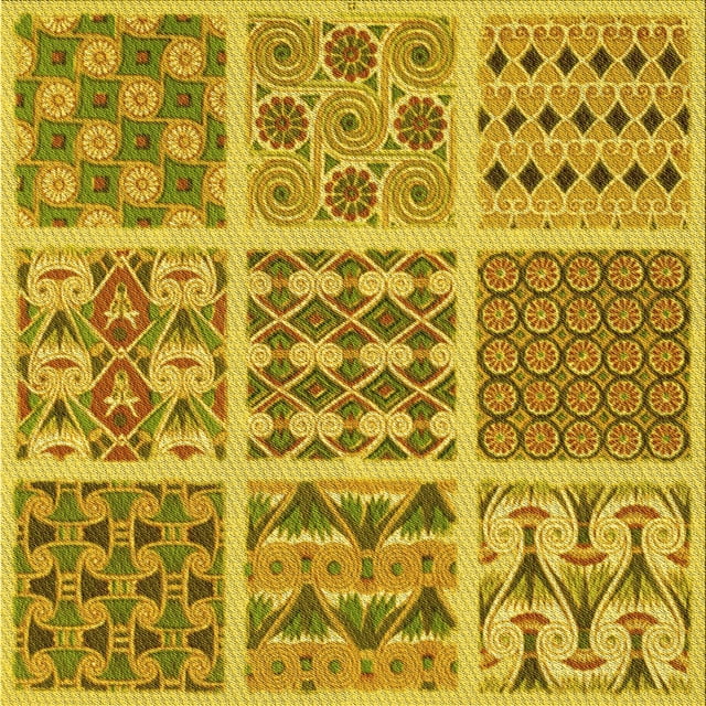 Ahgly Tapis d'Intérieur Lavable en Machine Carré Transitionnel Bisque Foncé Marron, 4 Pieds Carré