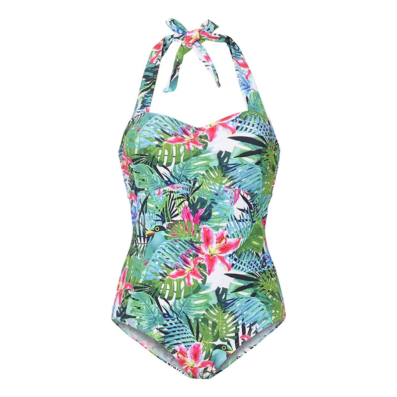 Floral Print Plus Size Swimsuit Sexy Women Monokini 2021 Girls Beach ...