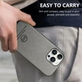 thumbnail image 6 of Case Designed for iPhone 16 Pro Max, Fabric Texture Back +TPU Frame, Luxury Ultra Slim Shockproof Drop Protective Lightweight Anti-Slip Anti-Scratch Back Case Cover for iPhone 16 Pro Max, Gray, 6 of 9