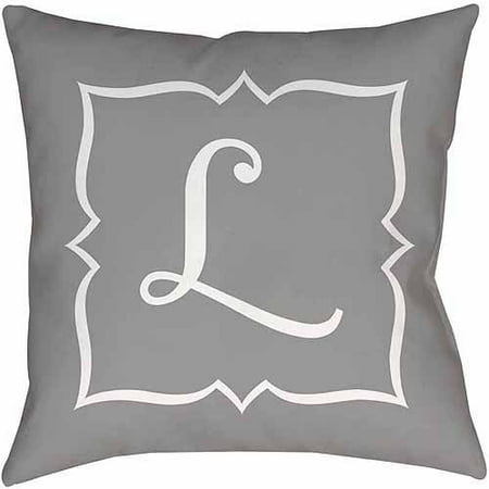 Thumbprintz Silver Script Ii Monogram Decorative Pillows Walmart Com