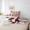 thumbnail image 6 of Homewish Farmhouse Cow Print Bedding Comforter Set 7 Pieces for Teens,Rustic Animal Cattle Full Bedding Set Lightweight,Abstract Geometric Fitted Sheet Flat Sheet,Breathable Home Decor, 6 of 8