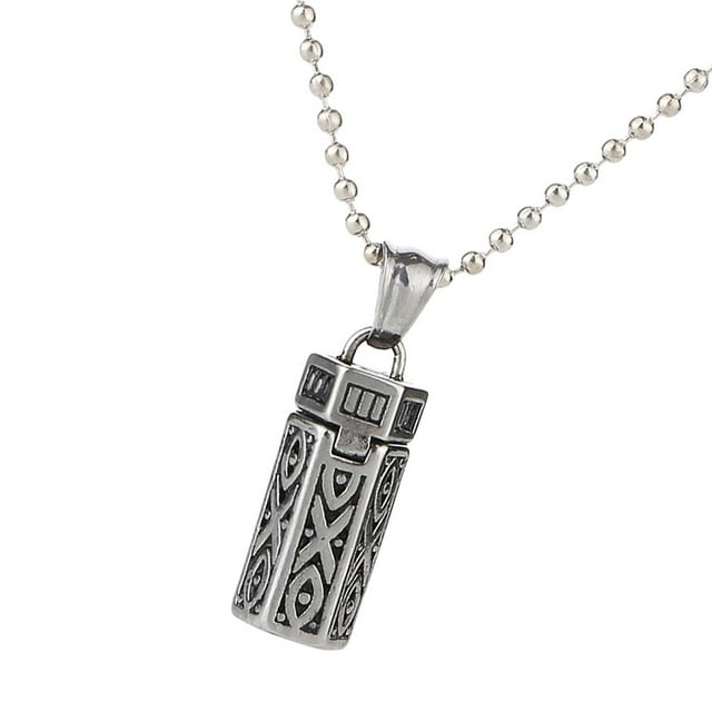 Hexagonal De Acero Inoxidable Colgante Mujer Hombre Collar Ceniza De Ceniza Cremaci Sunnimix Joyas de cremación para las cenizas