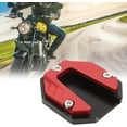 thumbnail image 3 of ZOUSSIQI Motorcycle Kickstand Plate, Universal Motorcycle Aluminium Alloy Side Stand Extension Plate High Strength Kickstand Pad Plate Support Accessory (Red) CA919-42402, 3 of 9