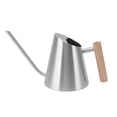 thumbnail image 1 of Watering Can with Long Spout Rustproof Stainless Steel Watering Pot with Wooden Handle for Garden Bonsai Indoor Outdoor Silver, 1 of 5