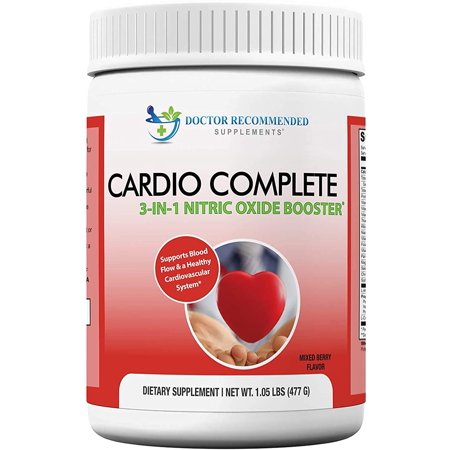 Cardio Complete - Heart Health and Cardiovascular Support Powder Supplement - 3-in-1 Nitric Oxide Booster with 5 000 L-Arginine  1 000mg L-Citrulline  and Hawthorn Berry
