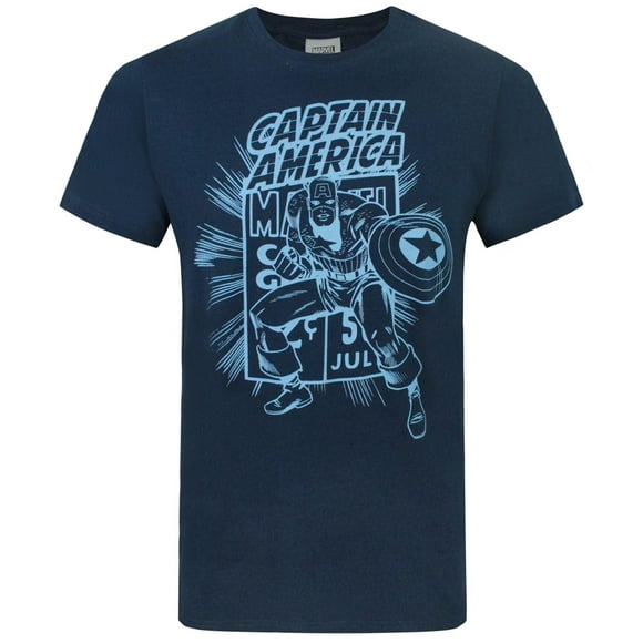 Captain America T-Shirt Officiel de Bande Dessinée pour Homme