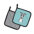 thumbnail image 2 of Carolines Treasures BB1174PTHD Checkerboard Blue Italian Greyhound Pair of Pot Holders , 7.5HX7.5W, multicolor, 2 of 3