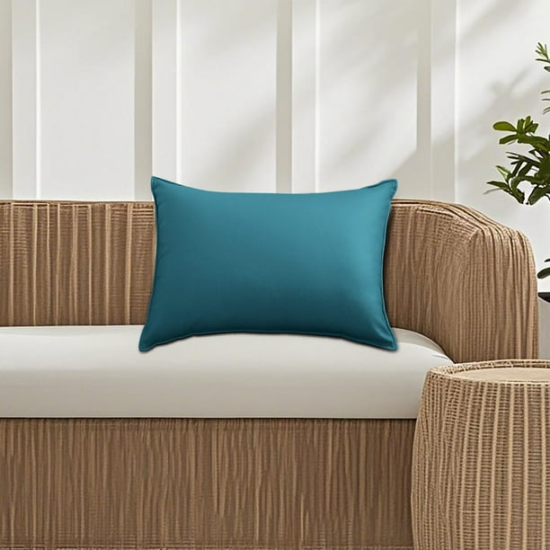 Funda De Almohada Impermeable Para Exteriores, Protector De Cojín De Color Liso, Poliéster Resistente a La Intemperie, Para Muebles De Patio,Vsgery