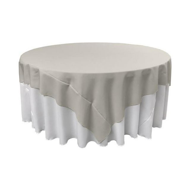 TCpop90x90-GrayLgtP41 Polyester Poplin Square Tablecloth, Light Gray - 90 x 90 in.