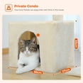 thumbnail image 2 of PAWZ Road Cat Tree 28.3" Cat Tower with Large Basket Top Perch and Scratching Posts Pad for Indoor Cats, Beige, 2 of 8