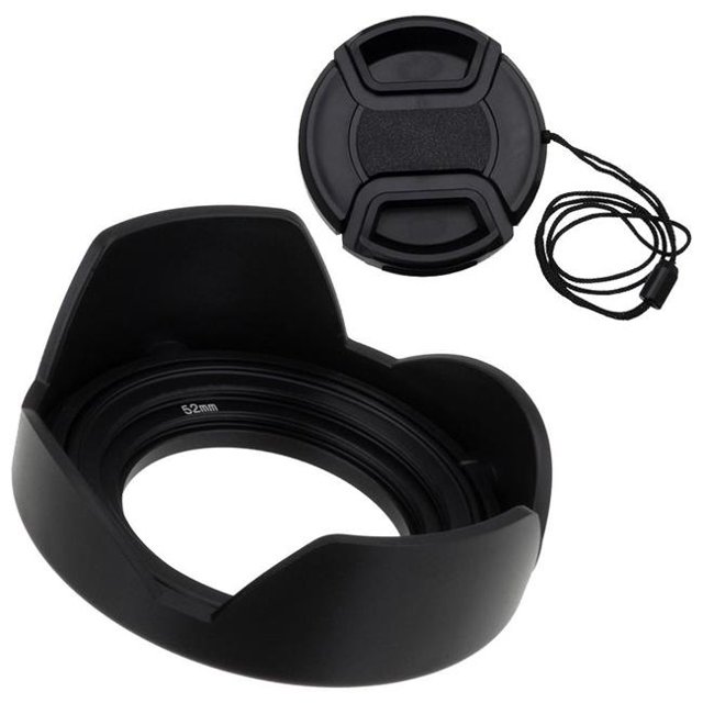 Fotodiox RvrsHood-37-52-Cap 14-42 mm Reversible Lens Hood Kit for Olympus M Zuiko Digital ED