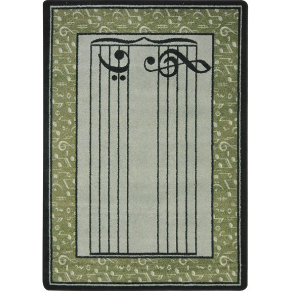 Joy Carpets Kid Essentials Fully Staffed 7'8" x 10'9" Area Rug in Color Sage
