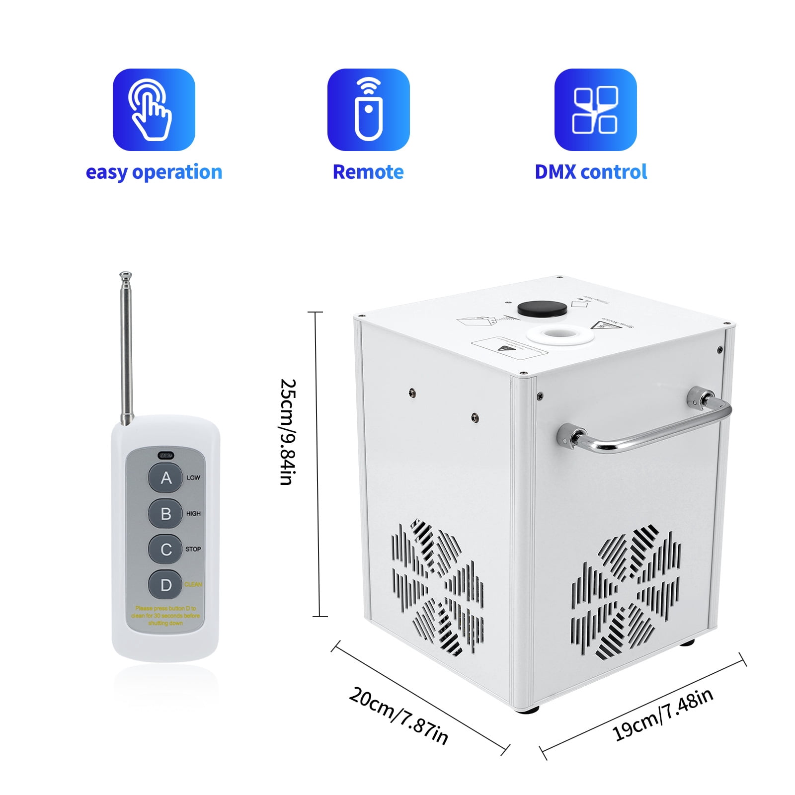 2 PCS 500W Cold Spark Machine DMX512 Firework Machine 6-19ft Adjustable for Wedding Stage Party DJ Disco,Black