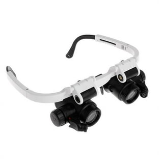 Cheap Headset Headband Magnifier 1X-3.5X Magnifying Glass Loupe Glasses  With LED Light