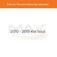 thumbnail image 3 of Max Advanced Brakes - Brake Kit for 2010 2011 2012 2013 Kia Soul Rear Replacement Drilled Slotted Black Coated Disc Brake Rotors and Ceramic Brake Pads, 3 of 10