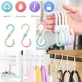 thumbnail image 4 of Danhjin Towels Hanging 3pcs Plastic Shape Hooks Rotatable Rack Shoes Towel Bag For Wardrobe Kitc, 4 of 9