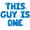 Blue, variant on Letter Balloons - THIS GUY IS ONE 16" Inch Alphabet Letters Foil Mylar Balloon 1st Birthday Party Banner (Purple)