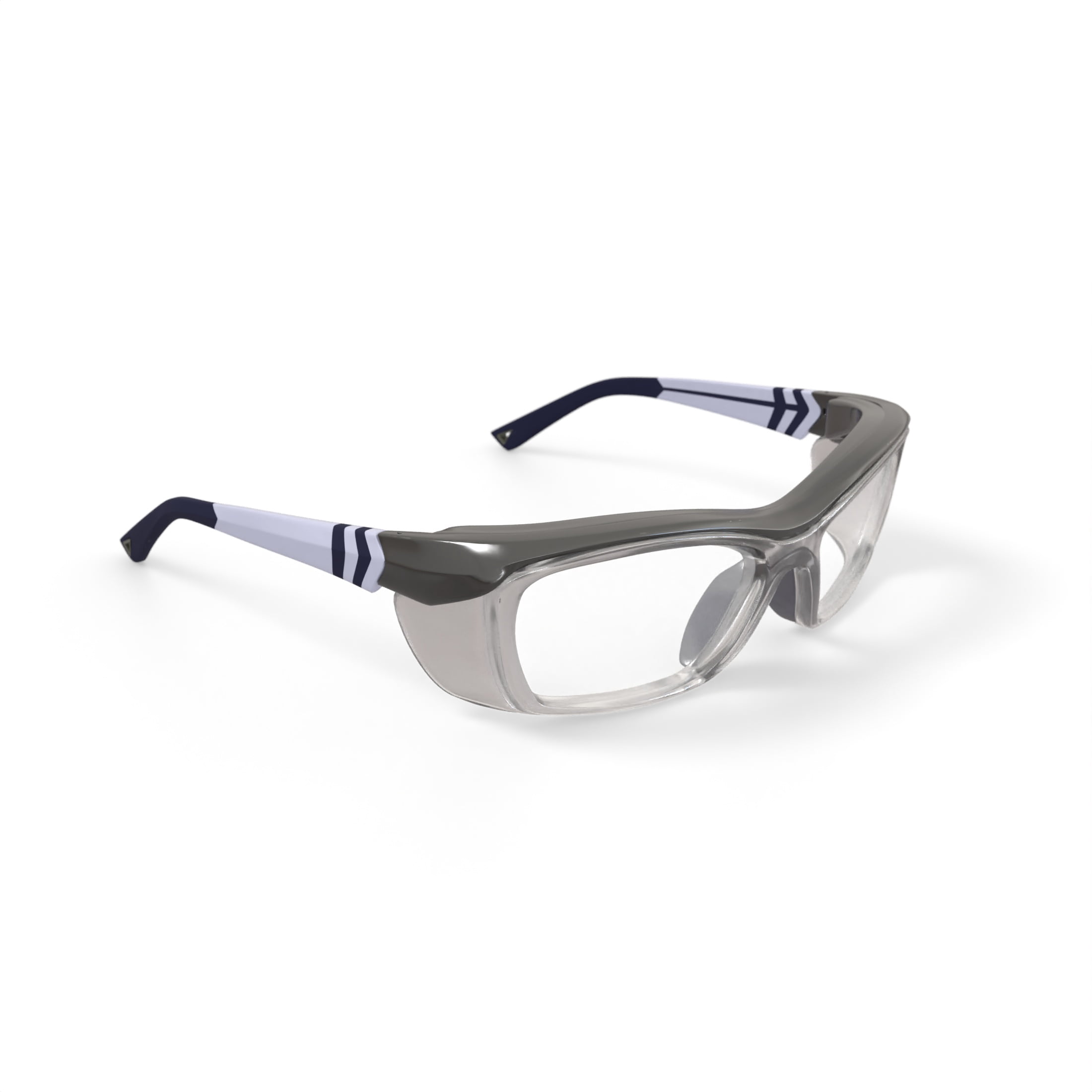 Hilco Vision A2 225 Prescription Safety Glasses Silver/Navy Nylon Frame ANSI Z87.1