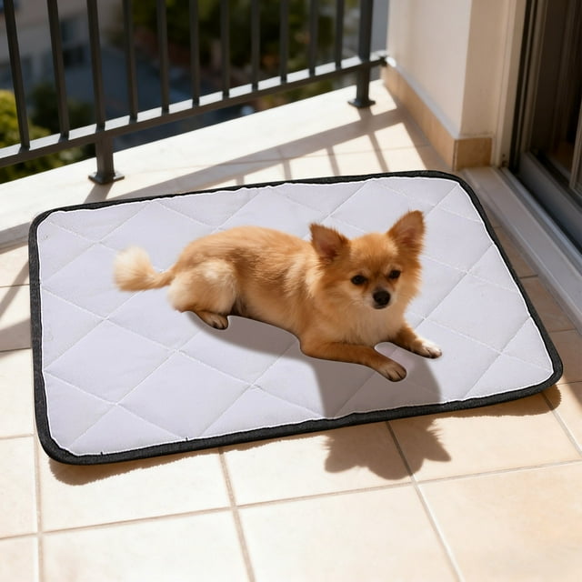 Orthopedic Pet Bed Mat with Removable Washable Cover Supportive Comfort Foam Pad for Joint Health and Calming Anxiety