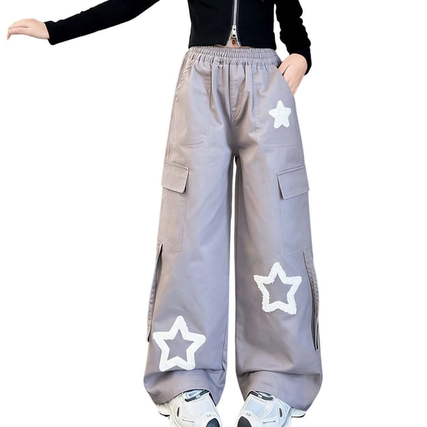 Niñas Pantalones Cortos con Bolsillos Estampado Estrella Cintura Ajustable con Pliegues Pantalones Cortos Deportivos Casuales para Niños Vestido de Niñas con Pantalones Cortos