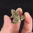 thumbnail image 5 of Brass Frog Figurines Frog Statues Shelf Decors Accent Decorative Objects Tabletop Centerpieces Home Decoratio, 5 of 9